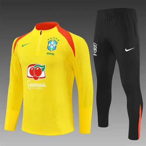 2026 Brazil Half-Zip Yellow Training Suit Football Jersey AAA fan-grade Suit ﻿