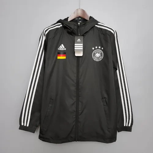 2021 Windbreaker Fußballtrikot Deutschland Schwarz — view 1