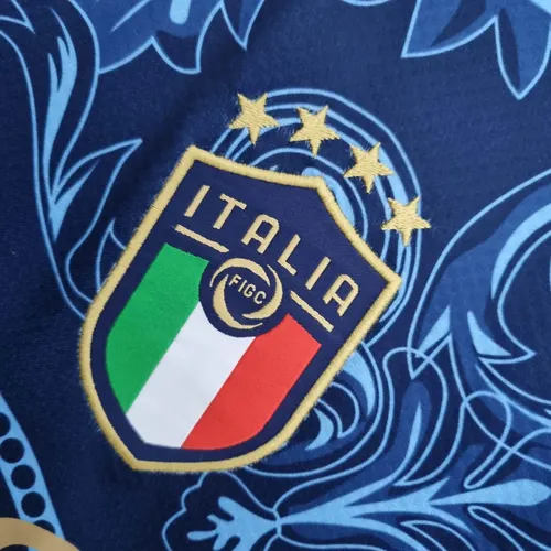 2022 イタリア 記念エディション ブルー サッカーシャツ — view 5