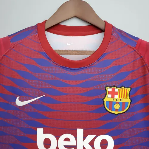 2021-2022 برشلونة بدلة تدريب أحمر وأزرق — view 3