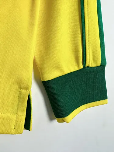 Camiseta de fútbol local retro de manga larga de Brasil 1998 Calidad Tailandesa — view 6