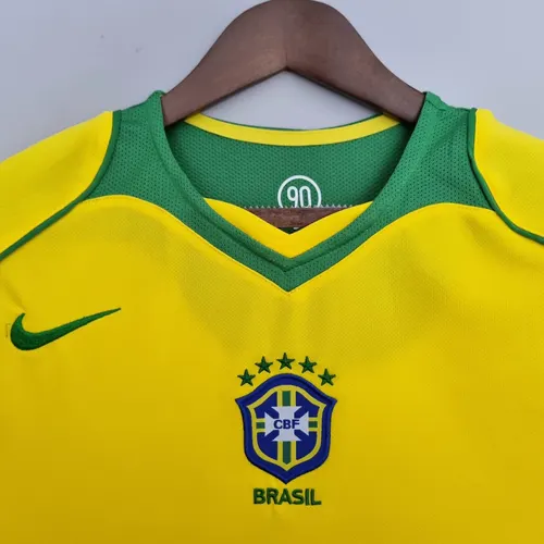 Camiseta de Fútbol Retro Brasil Local 2004 — view 5