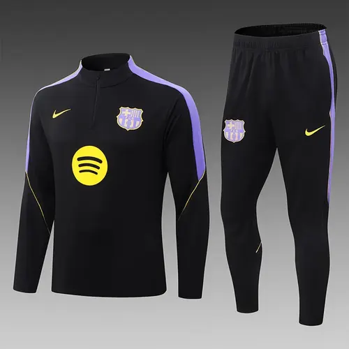 2026/2027 Barcelona Half-Pull Training Black Football Shirt 1:1 Thai Quality Set