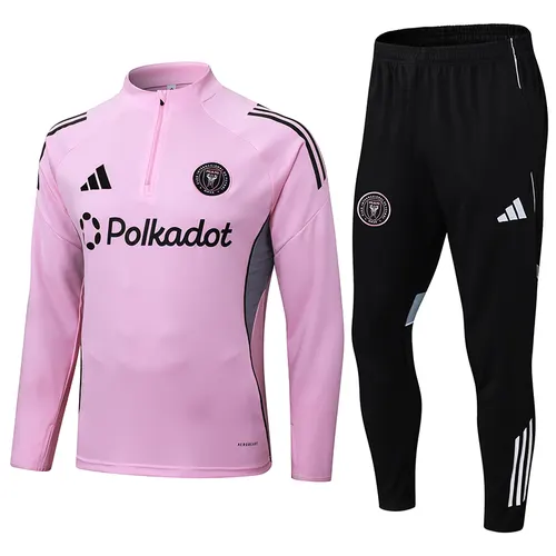 2025/2026 Inter Miami Half-Pull Training Suit Pink Football Shirt AAA fan-grade Set