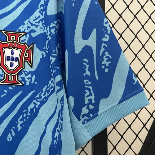 2024 Portugal Goalkeeper Football Shirt -Blue AAA fan-grade — view 3