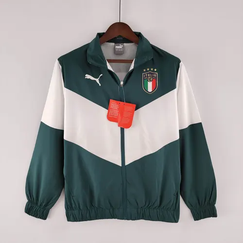 2022 Italy Windbreaker White-Green — view 1