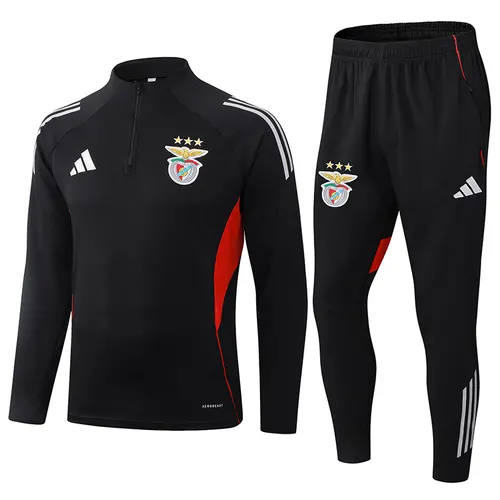 2025/2026 Benfica Half-Pull Training Suit Black Football Shirt AAA fan-grade Set
