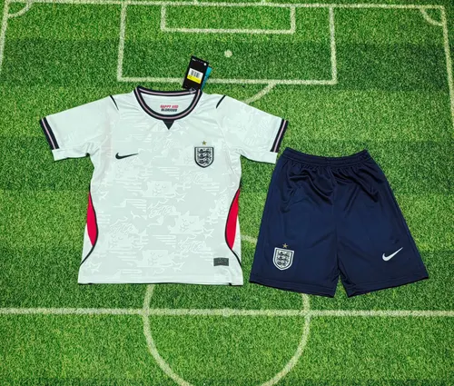2026 Camisa Casa Inglaterra Futebol Qualidade Tailandesa Tamanho Infantil