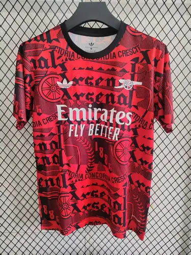 2025/2026 Arsenal Ropa de Entrenamiento Roja Camiseta de Fútbol Calidad Tailandesa