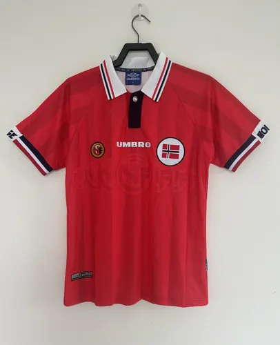 1998-1999 레트로 노르웨이 국가대표팀 홈 축구 저지 태국 퀄리티