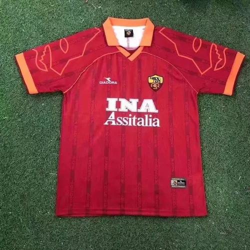 1999/2000 Retro Roma Home Soccer Jersey — view 1