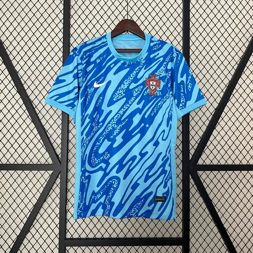 2024 Portugal Goalkeeper Football Shirt -Blue AAA fan-grade