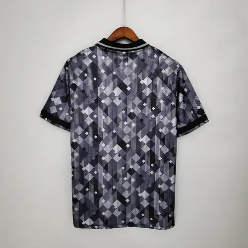 1990 Retro England Blackout Special Edition Black Soccer Jersey — view 2