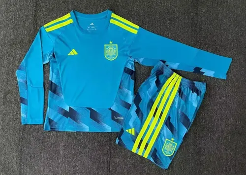 2026 Long Sleeves Spain National Team Goalkeeper Football Shirt AAA fan-grade Kids Size