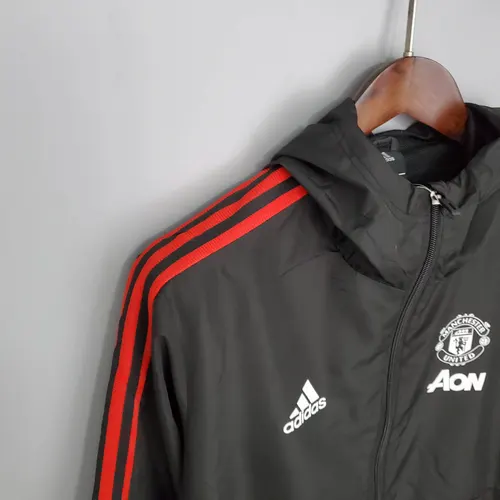 2021/2022 Manchester United Jersey Windbreaker Black — view 3