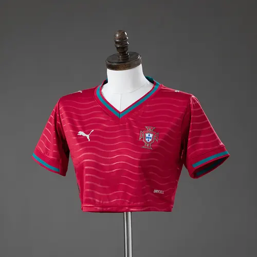 2026 Portugal Home Women's Crop Top Style Jersey
