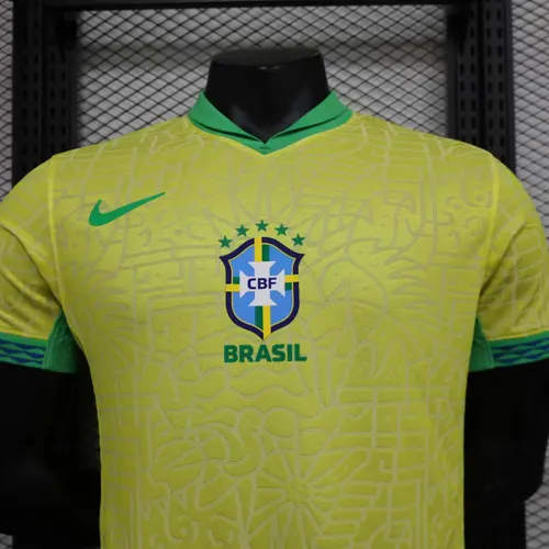 2024 Player Version Brazil Home Soccer Jersey — view 5
