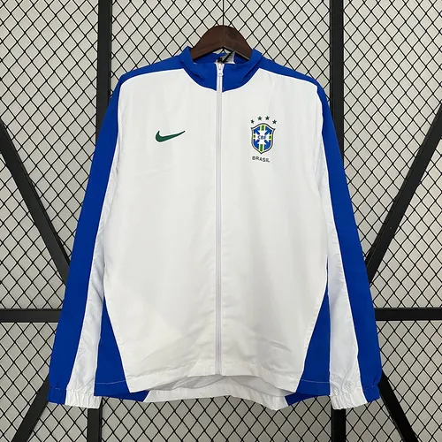 2024 Seleção Brasileira Corta-Vento Branco e Azul — view 1