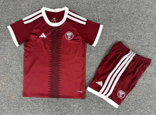 2026 Qatar National Team Home Football Shirt AAA fan-grade Kids Size