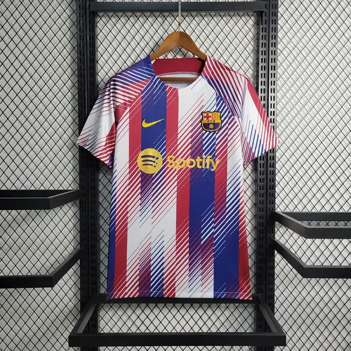 Camiseta de Entrenamiento 2023/2024 Barcelona Roja Blanca Azul — view 1