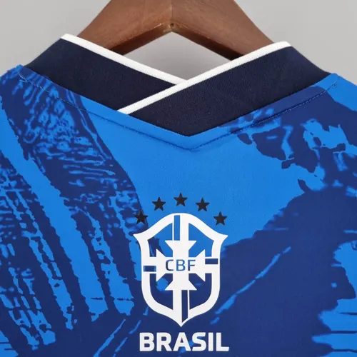 2022 Brazil Classic Blue Soccer Jersey — view 7