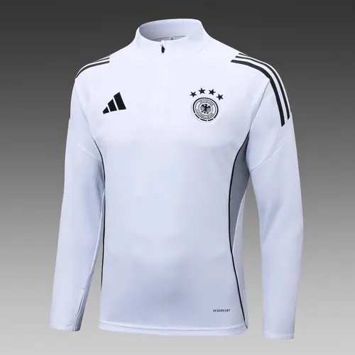 2025 Germany Half-Pull Training Suit White Jersey Set — view 3
