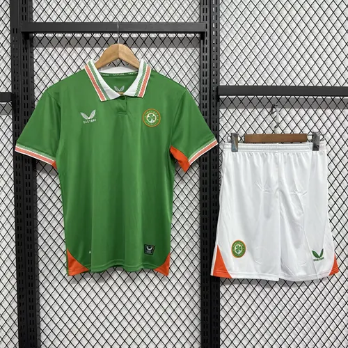 2025/2026 Irlanda Camisa de Futebol Home Qualidade Tailandesa Tamanho Infantil