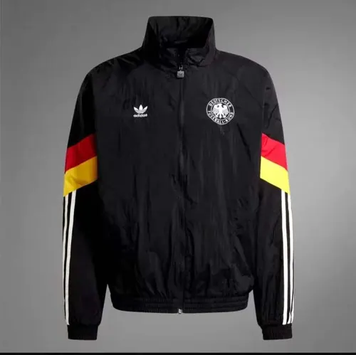 2024 Germany Windbreaker Black Soccer Jersey — view 3