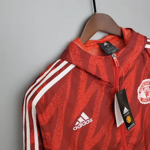 2021/2022 Manchester United Maillot Coupe-Vent Rouge — view 6