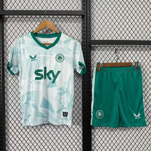 2025/2026 Camisa de Futebol Visitante da Irlanda Qualidade Tailandesa Tamanho Infantil