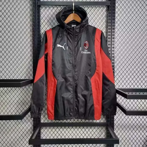 قميص كرة قدم AC Milan واقٍ من الرياح أسود-أحمر 2023/2024 — view 1