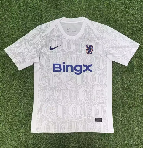 2025/2026 Chelsea Pre-match training uniforms white Football Jersey AAA fan-grade