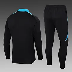 2024-2025 Conjunto de Treino Argentina Meio-Puxão Preto Jersey — view 2