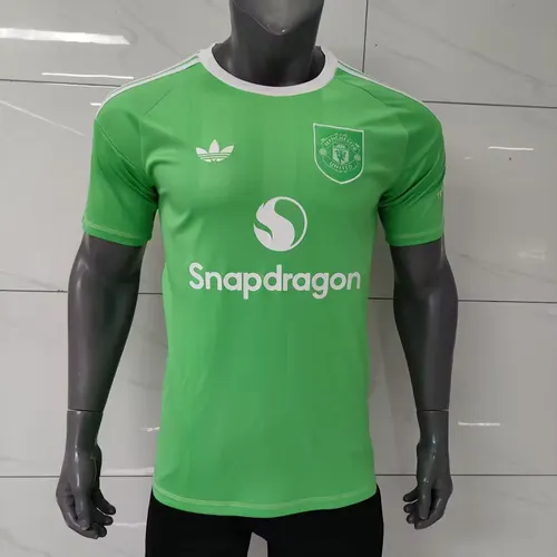 2025/2026 Player Version Manchester United Training Clothes Green Football Shirt AAA fan-grade