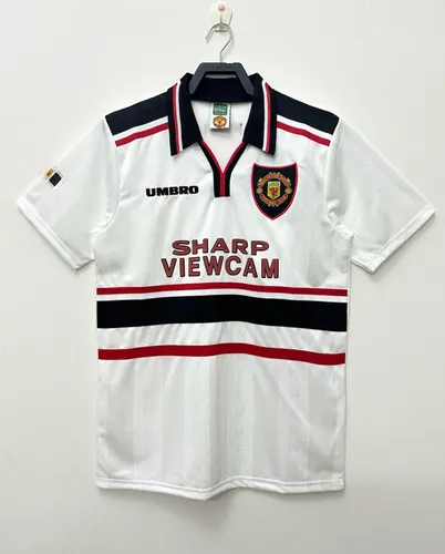 1998/1999 Retro Manchester United Away White Football Shirt AAA fan-grade