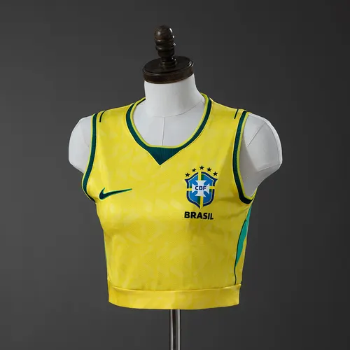 2026 Brazil Women's Crop Tank Top Home Jersey