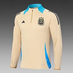 2024-2025 Argentina Half-Pull Training Suit Khaki Jersey Set — view 3