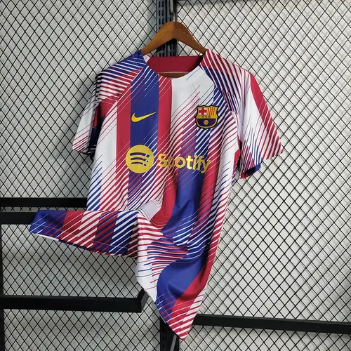 Camiseta de Entrenamiento 2023/2024 Barcelona Roja Blanca Azul — view 3