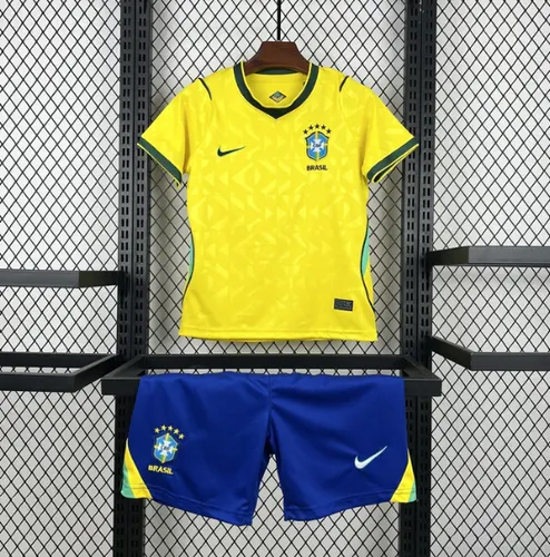 2026 Brazil Home Football Shirt AAA fan-grade Kids Size