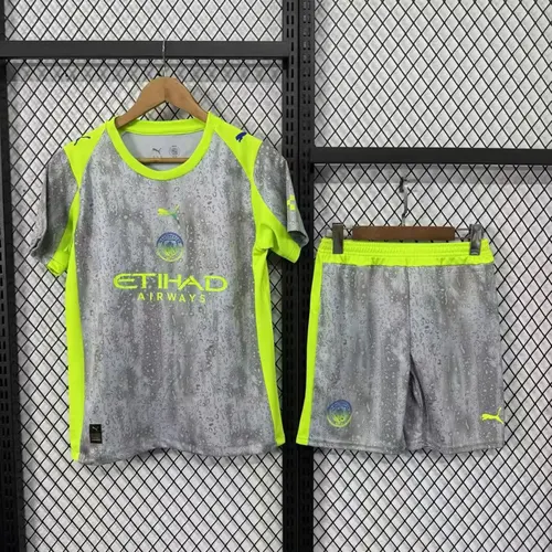 2025/2026 Manchester City Third Away Football Jersey AAA fan-grade Kids Size