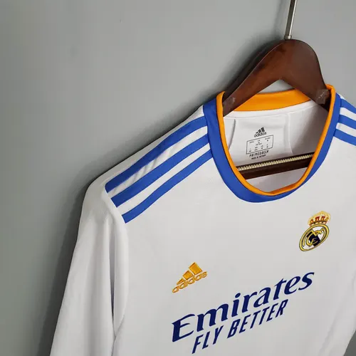 2021/2022 Long Sleeve Real Madrid Home Jersey — view 6