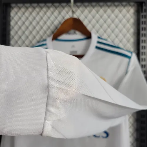 Camisa Principal do Real Madrid 2017/2018 Retrô Manga Longa — view 7