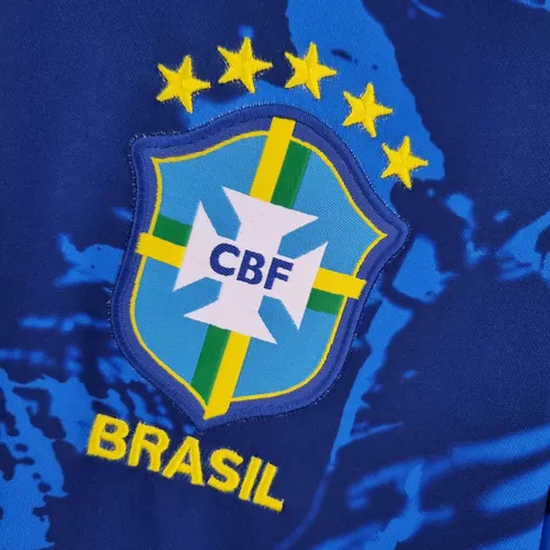 2022 Brazil Classic Blue Soccer Jersey — view 5