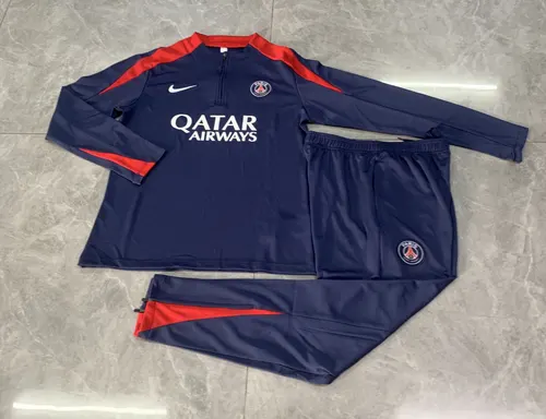 2025/2026 Psg Paris Saint-Germain Half-Pull Training Suit Royal Blue Set 02