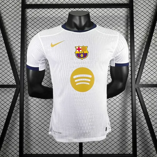 2025/2026 Versão Jogador Barcelona Branco Coldplay Camisa Futebol Qualidade Tailandesa