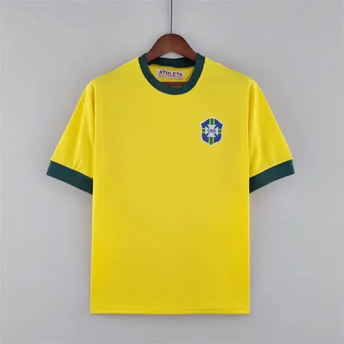 1970 Retro Brasilien Heim-Fußballtrikot — view 1
