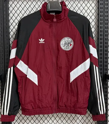 2025/2026 Ajax Jujube Red Windbreaker Football Jersey 1:1 Thai Quality