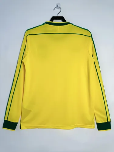 Camiseta de fútbol local retro de manga larga de Brasil 1998 Calidad Tailandesa — view 2