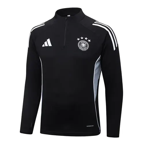 2025/2026 Germany Half-Pull Training Suit Black Jersey Set — view 3