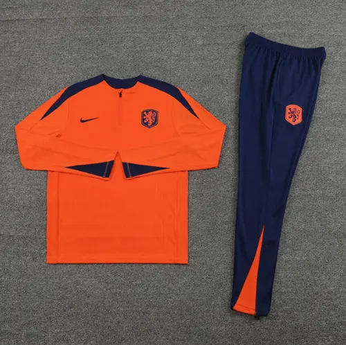 2026 Netherlands Half-Pull Training Suit Orange Football Shirt AAA fan-grade Set